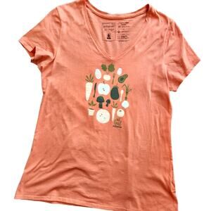 Patagonia eat local t shirt orange size M